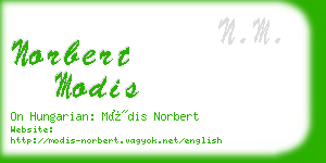 norbert modis business card